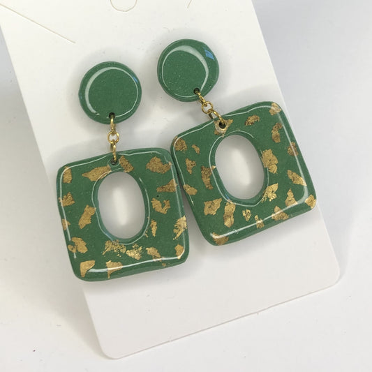 Boucles d'oreilles Carrées